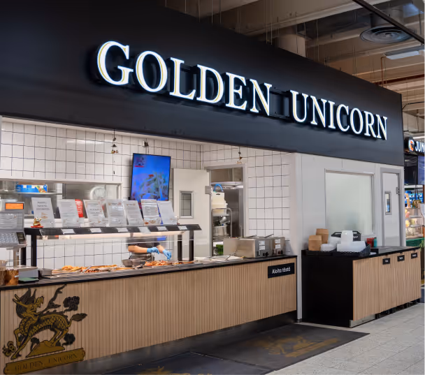 Golden Unicorn Prisma Kaleva food counter.